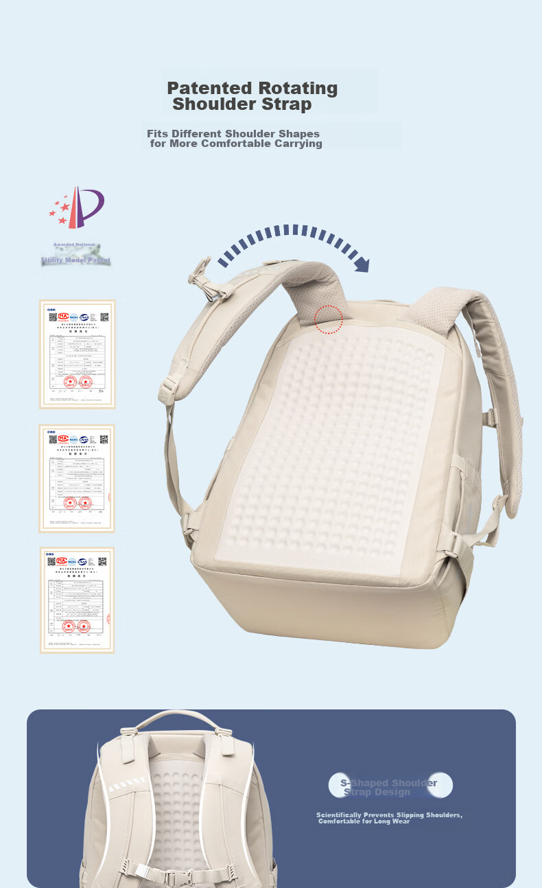 Gmt for Kids Middle and High School Student Lightweight Large Capacity Backpack Almond White 2026 5