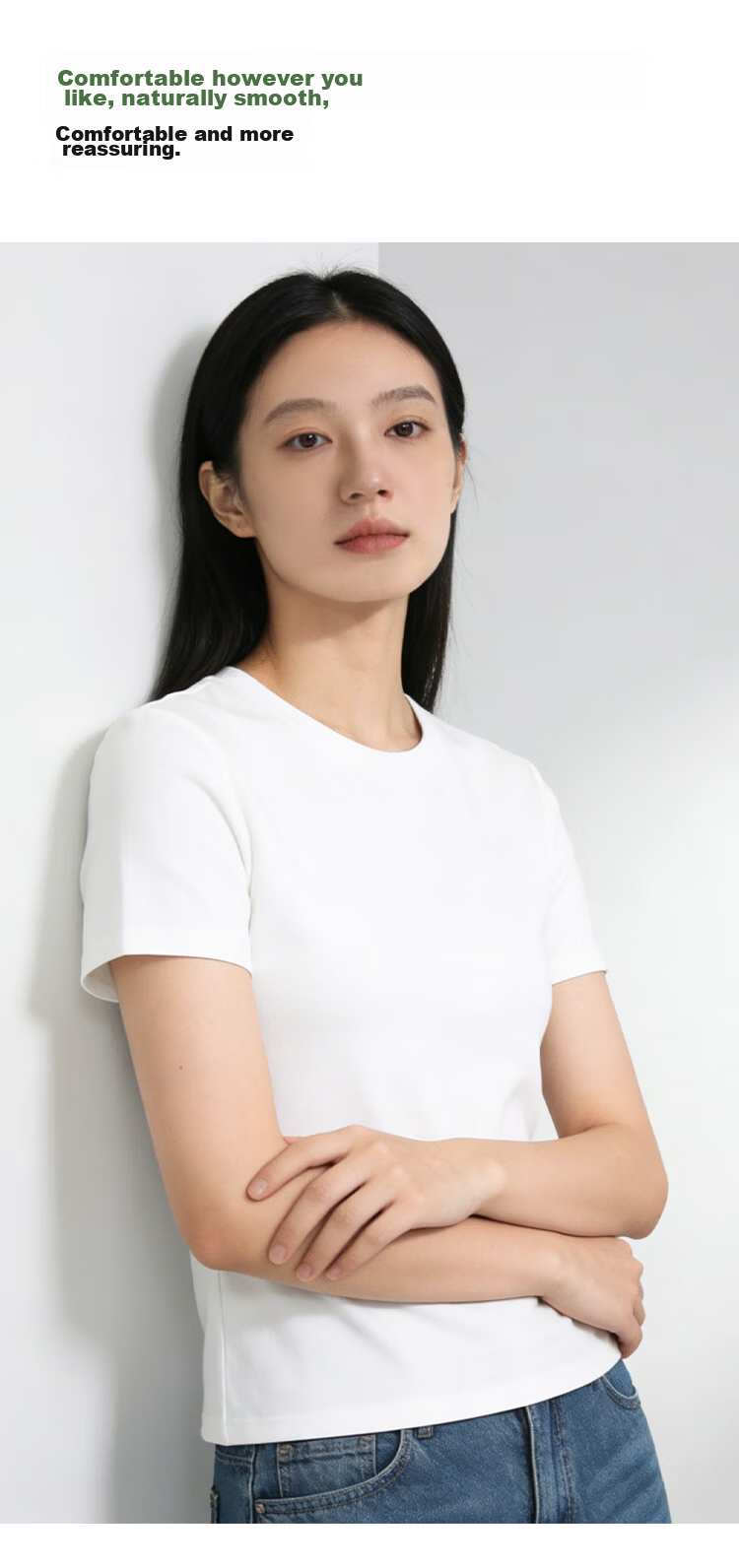 Herbal Original Color Short Sleeve T-Shirt for Women [Tencel Lyocell] Cool and Skin-Friendly 2026 Summer Loose Casual Versatile Half Sleeve Top 5