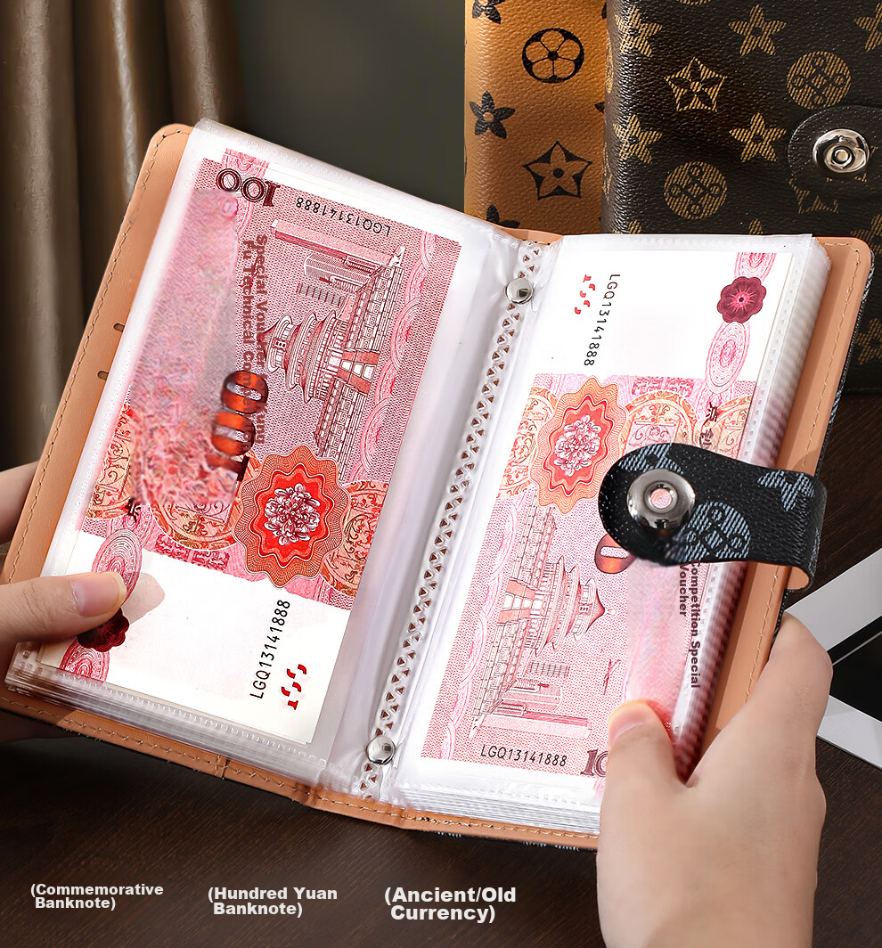 Longe Cash Storage Book Large Capacity Waterproof Money Organizer Cash Holder Banknote Collection Folder Receipt Storage Clip 2