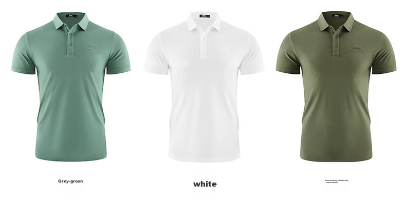 JEEP Men's Short Sleeve Polo Shirt Outdoor Sports Ice Cooling Quick-Dry Business Casual Fitness T-Shirt 35