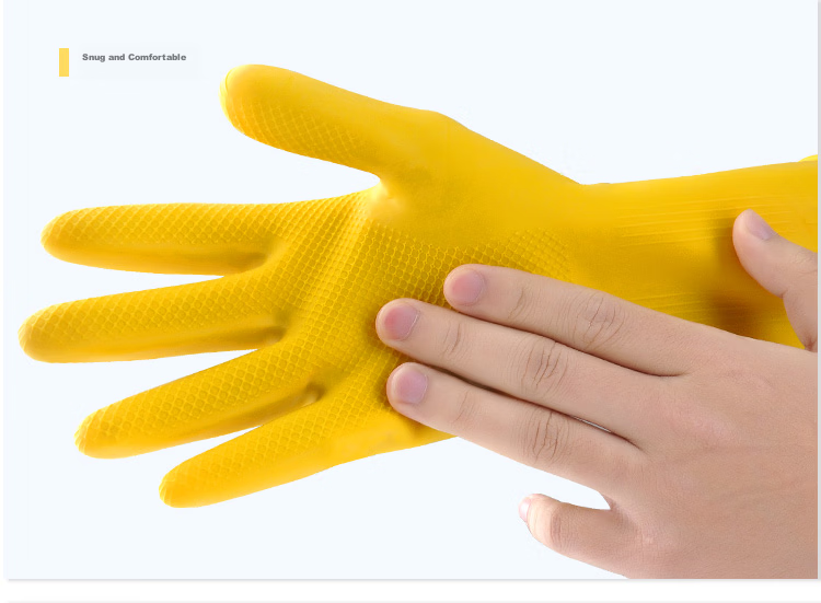 Ams Thick Cowhide Latex Gloves, 10 Pairs, Size M, Protective Rubber, Acid And Alkali Resistant, Oil And Water Proof, Wear-Resistant, Industrial Cleaning Work Hygiene Sanitation Protective Non-Slip Special Gloves A538 22