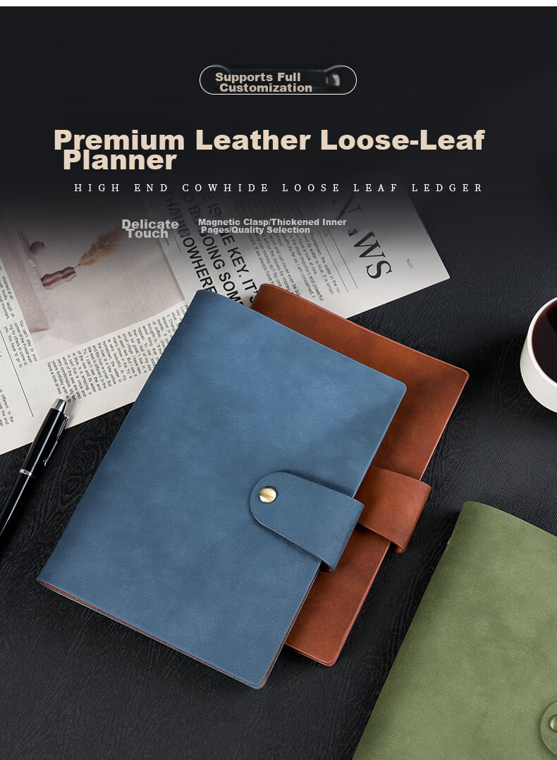 Weimei A5 Detachable Faux Leather Loose-Leaf Binder 25K Vintage Notebook Student Thickened 100 Pages Diary Journal Creative Souvenir Business Exquisite Gift Box Custom Logo Available 1