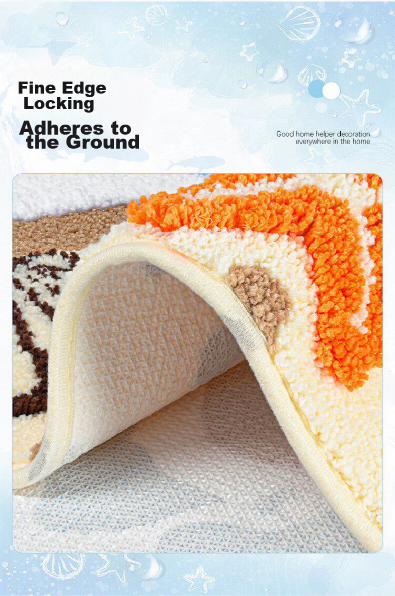Simple American Style Bathroom Absorbent Non-Slip Mat Toilet Entrance Quick-Dry Floor Mat 40*60cm 4
