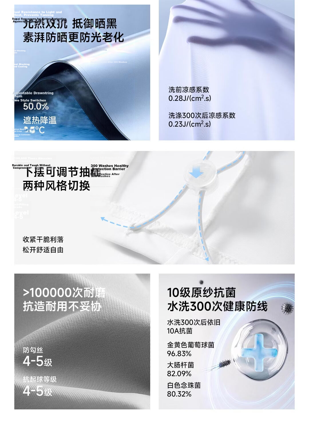 SUPIELD Core Raw Yarn Sunscreen Jacket Cooling Loose Fit Spring Summer Unisex UV Protection Polar Gray M 4