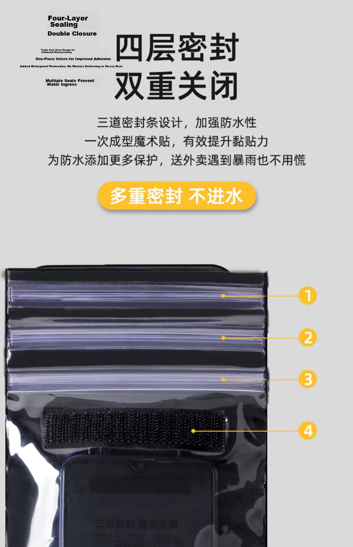 Liomirror Waterproof Phone Pouch for Riders Touchscreen Compatible Charging Swimming Photography with Earphone Jack 6