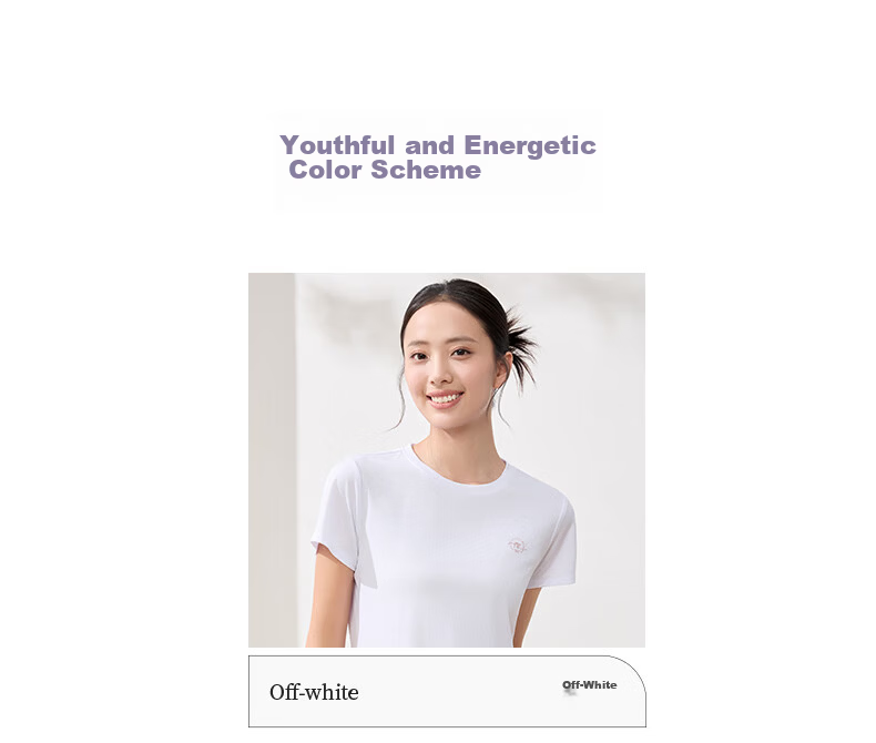361° Women's T-Shirt Spring Summer Sports Quick-Dry Loose Casual Running Crew Neck Short Sleeve Top 662624117D-8 12