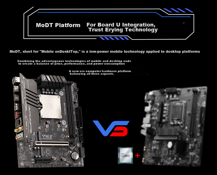 Intel Ultra5 125H Processor Motherboard CPU Onboard Kit MoDT New Desktop Productivity Office Design AI Accelerated Gaming DDR5 Memory 1