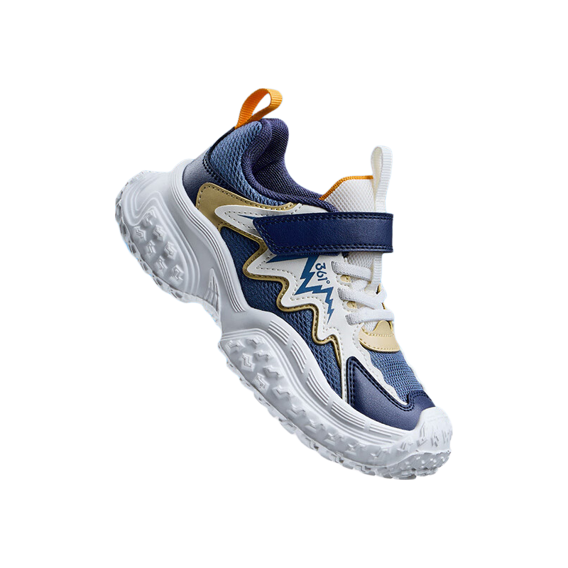 361° Kids Sports Shoes 2026 Spring Boys and Girls Toddler 3-7 Years Soft Elastic Wear-Resistant Casual Running Shoes Blue Size 31