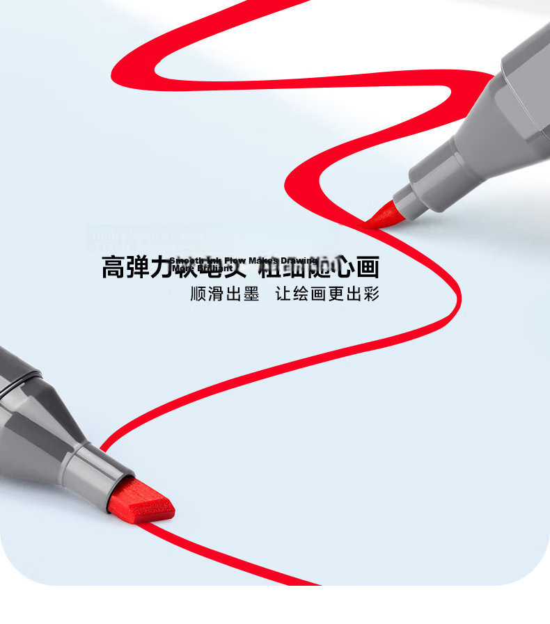 Touch Mark Soft Tip Marker 48 Colors Dual Tip High Ink Volume Watercolor Pens for Art Students Quick Dry Drawing Set for Elementary and Middle School Anime Hand Drawing Design Children's Day Birthday  10