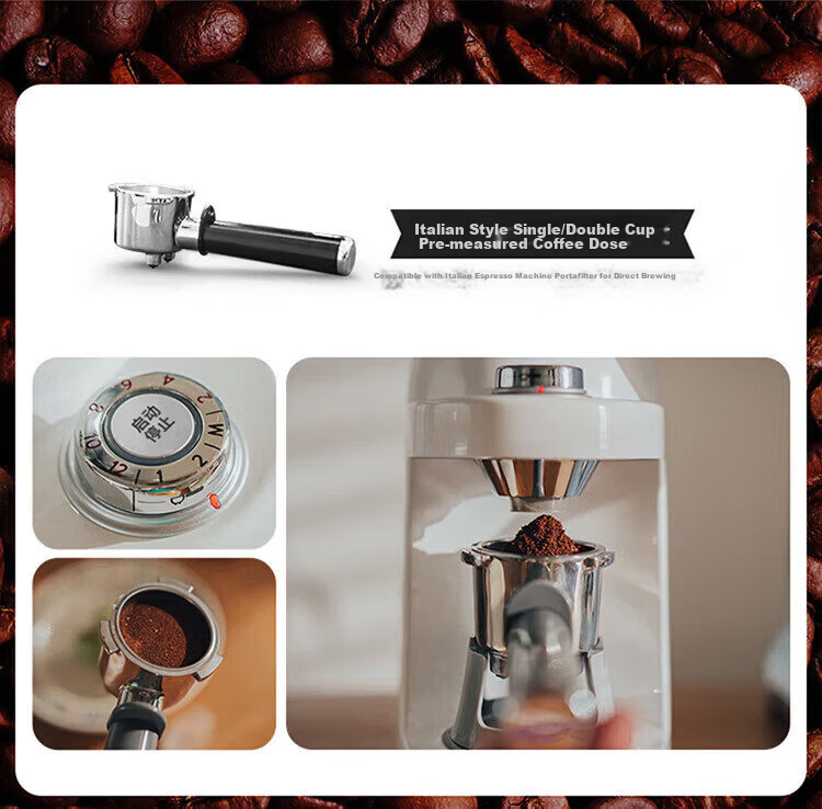 SMEG CGF11 Coffee Grinder 30-Level Adjustable Large Capacity Food-Grade Bean Hopper Gift for Men and Women Official JD Flagship Store Authentic 9