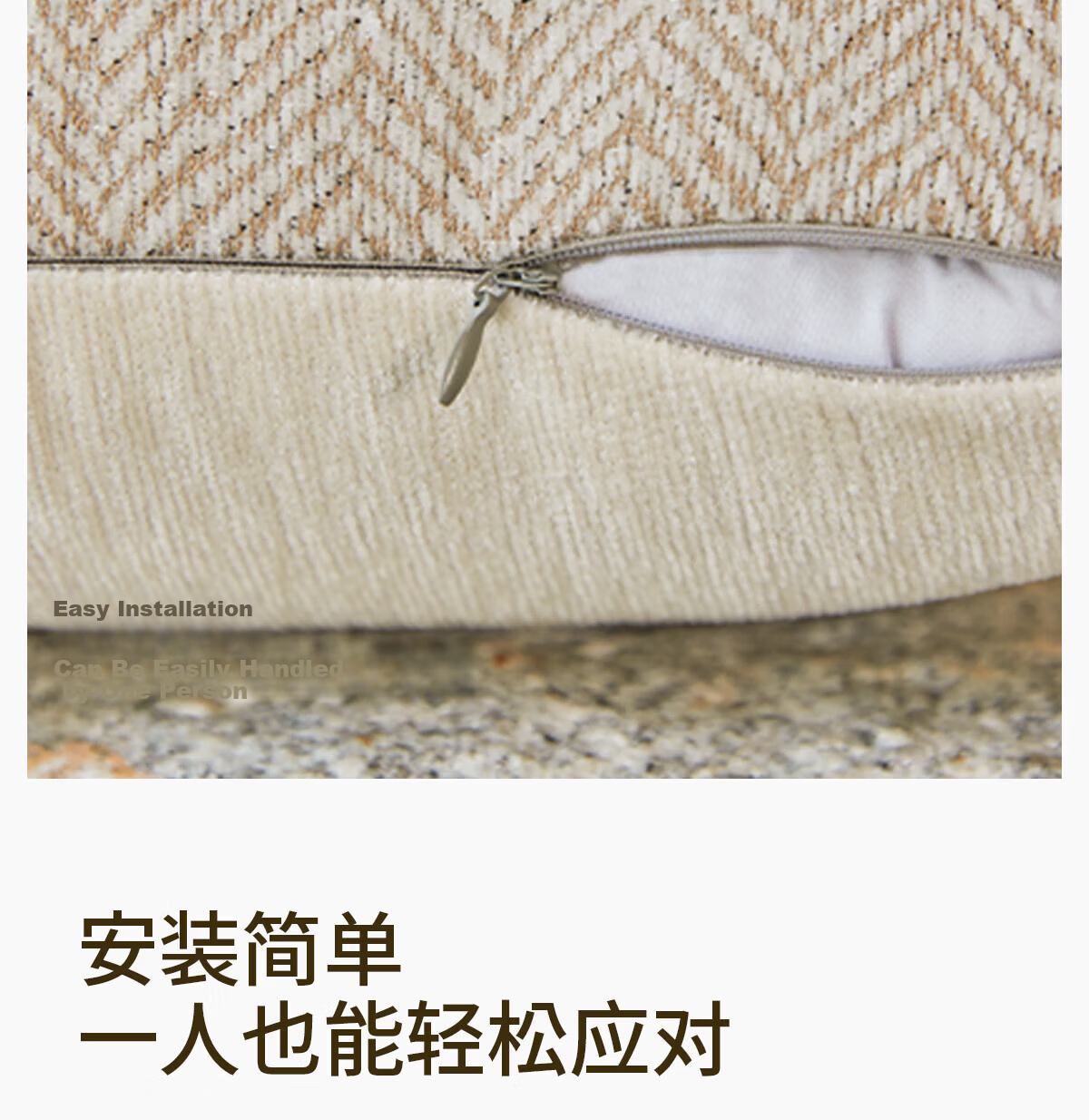 COMICOMI Sofa Cushion Luxury Living Room Pillow with Inner Core Removable Washable Cover 45*45cm 14