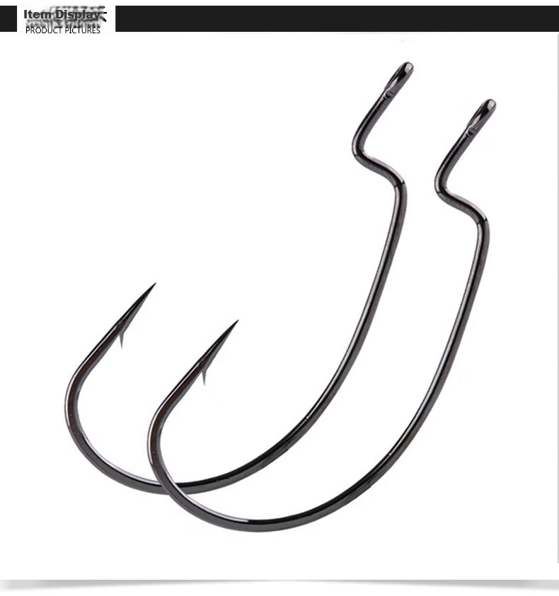 BKK Lure Fishing Hooks, Curved Handle Hooks, Texas Rig Soft Bait Hooks, Soft Lure Hooks, Fishing Tackle 3