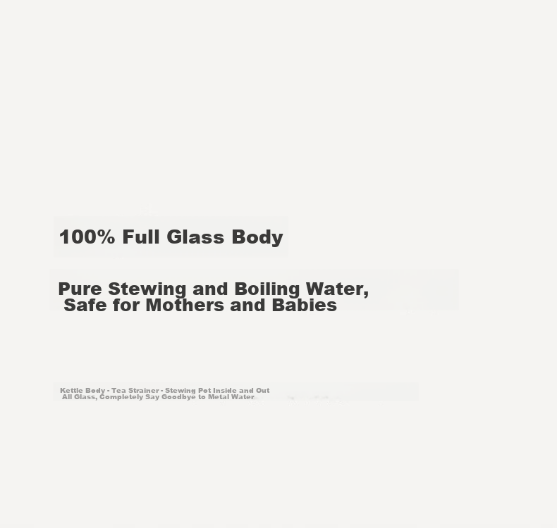 Olayks Instant Full Glass Health Kettle Electric Water Boiler Pure Glass No Glue Small Office Multi-Functional Temperature Control Tea and Flower Tea Kettle 5