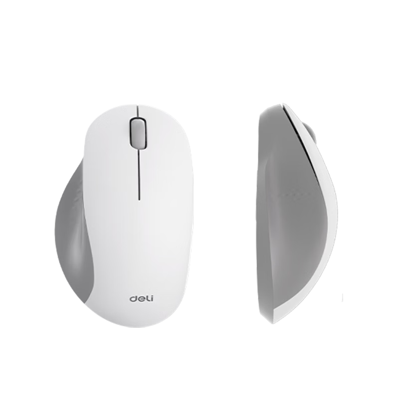 Deli Wireless Bluetooth Dual-Mode Mouse JD Self-Operated Silent Ergonomic Portable Office Mouse Laptop Desktop Universal 4000DPI White LN20-B