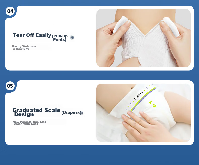 BBG Yuanqi Jiewang Pro Night Use Diapers, Size S, 5 Pieces (4-8kg), Baby Diaper Trial Pack 15