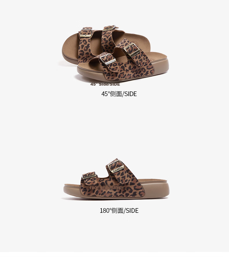 CAMEL Birkenstock Style Women's Casual Versatile Outdoor Slide Sandals L26M504022 Blue (Suede) Size 36 12