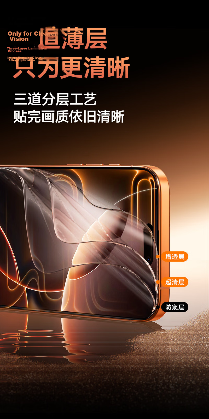 DIVI AR Anti-Glare Privacy Tempered Glass Screen Protector for iPhone 16 Pro Max, Easy Application, Anti-Scratch and Anti-Peeping 10