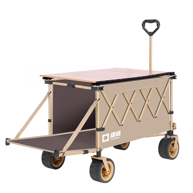 Jiangyu Camping Outdoor Folding Handcart Picnic Stall Trailer Kids Reclining Collapsible Camp Cart