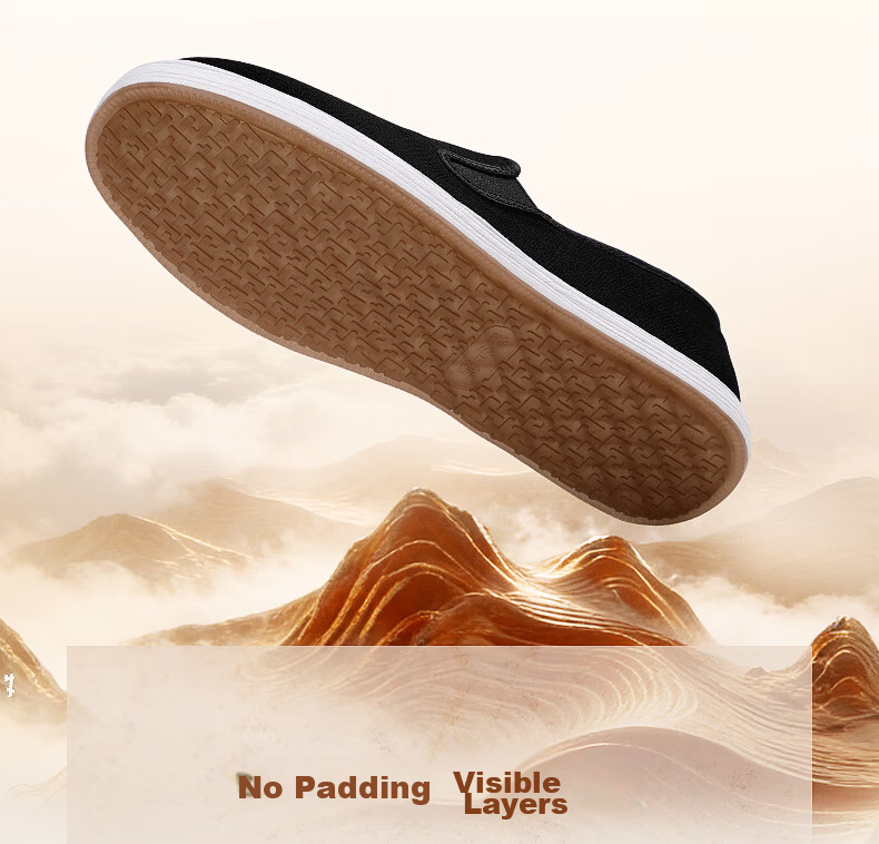 Taiheyuan Old Beijing Cloth Shoes Graphene Odor-Resistant Antibacterial Comfortable Breathable Non-Slip Wear-Resistant Cowhide Sole Traditional Layered Sole Cloth Shoes 9