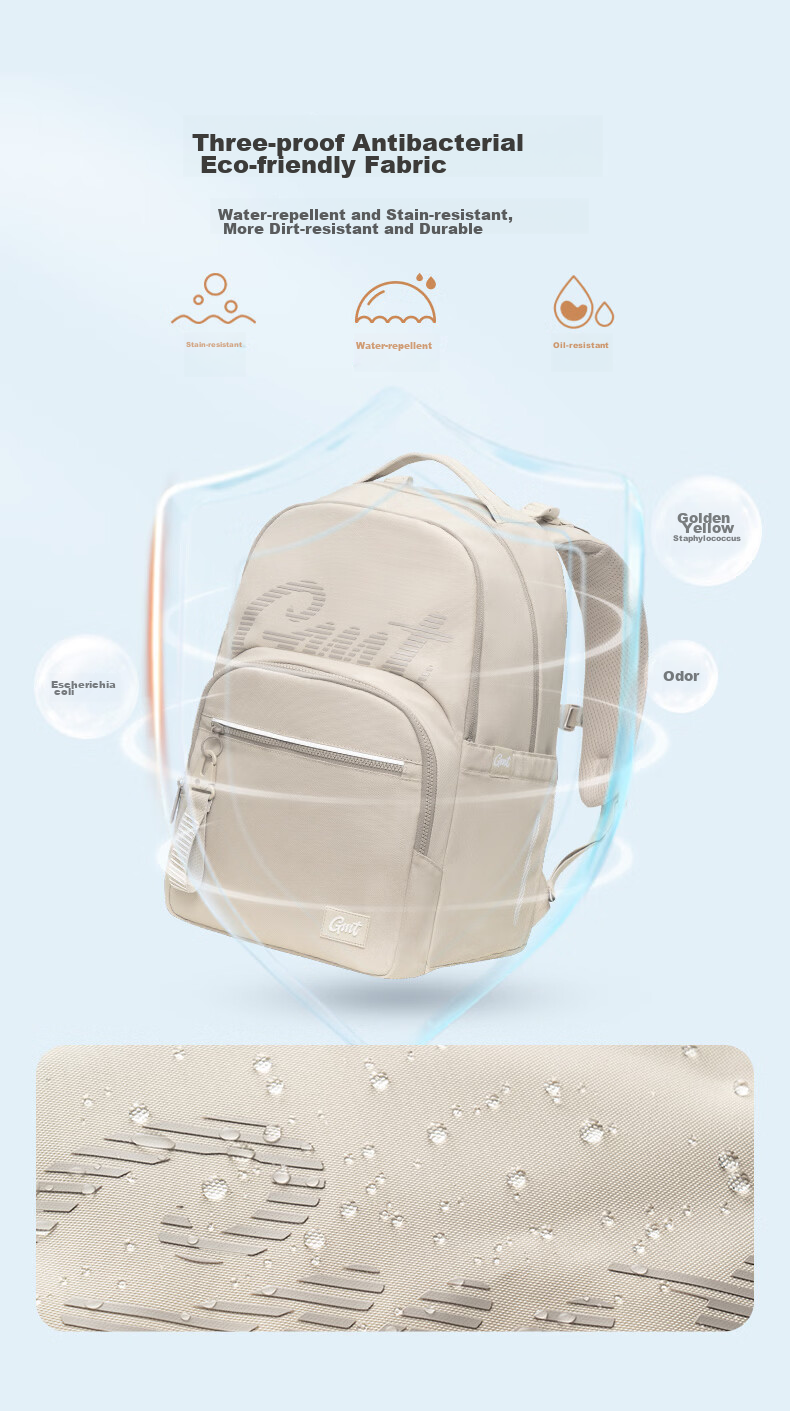 Gmt for Kids Middle and High School Student Lightweight Large Capacity Backpack Almond White 2026 6