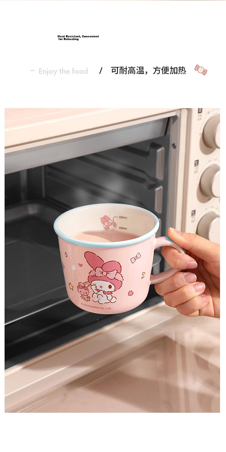 MANCHAOJIA Sanrio Children's Ceramic Water Cup Milk Cup Coffee Mug Home Couple Hello Kitty Mug 11