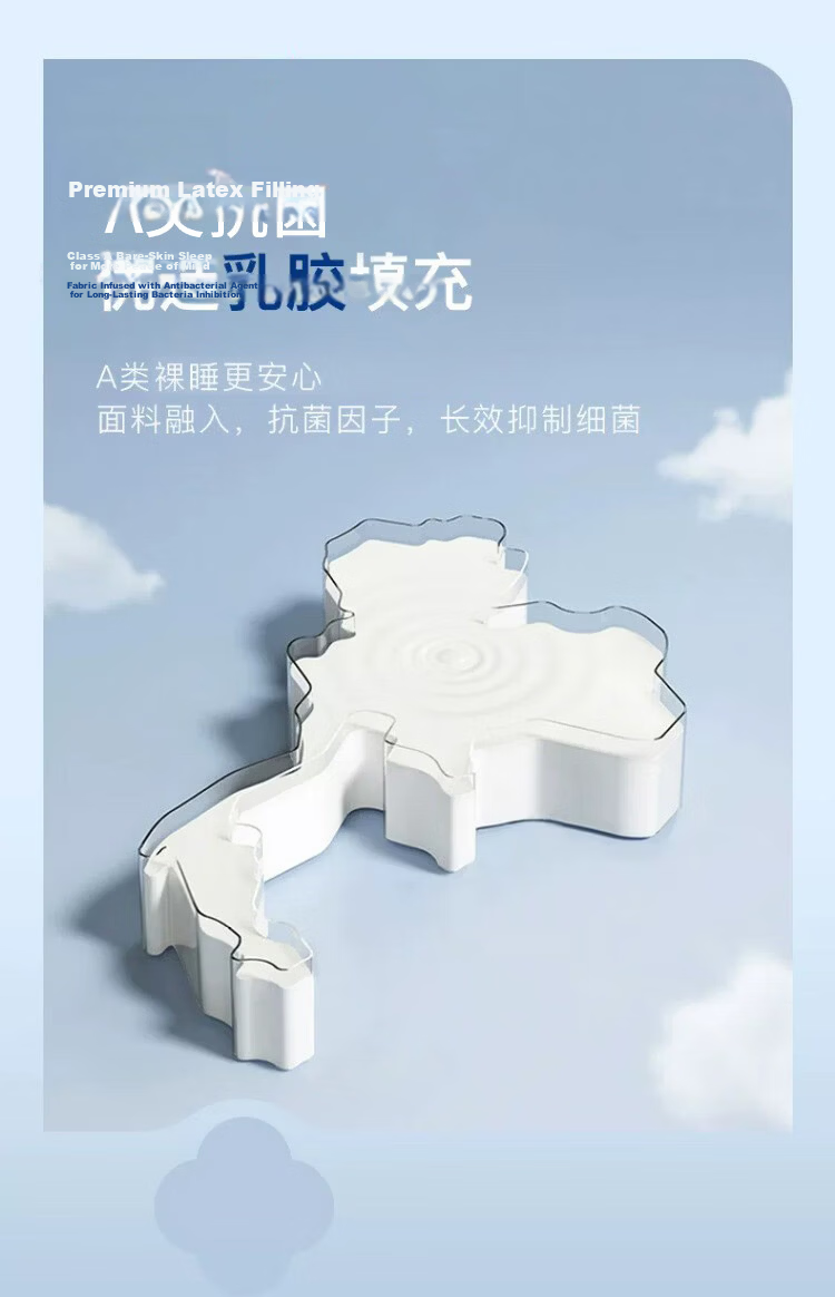 Hengyuanxiang Class A Antibacterial Latex Mattress, 1.8m X 2m, 6D Three-Dimensional Thickened 9cm Mattress, Home Use, Cot Mattress Pad 9