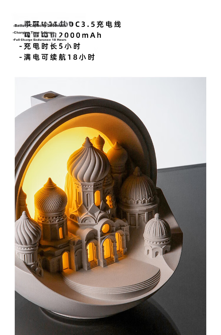 Fanpin Shiguang Snowhouse Humidifier Flameless Aroma Diffuser Home Atmosphere Creative Desktop Ornament Goddess Day Gift for Women and Men 9