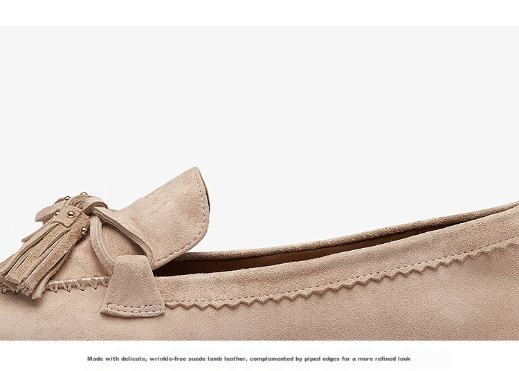 Laird 2026 Spring Summer Commuter Simple Sheepskin Comfortable Loafers Women 12601 Milk Tea Almond BDS 34 7