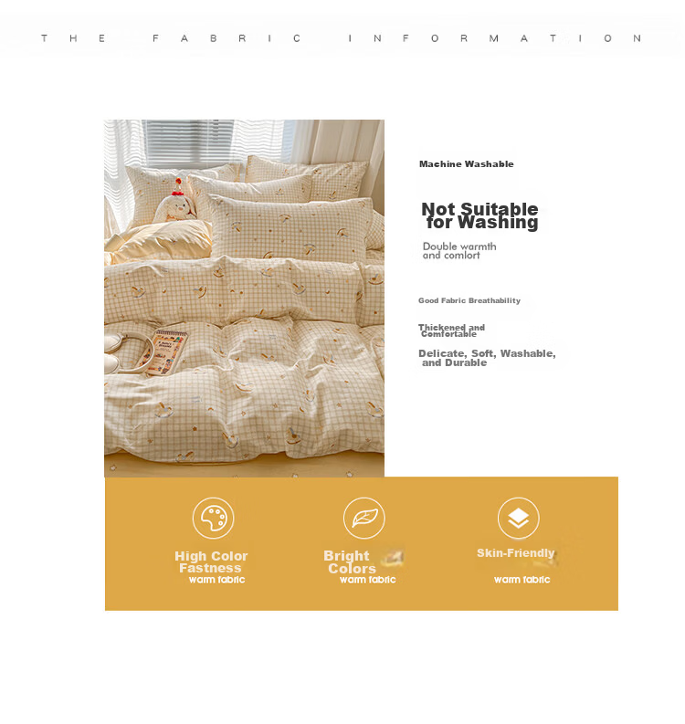 Hongdou A-Class Thickened Large Cotton-Like Duvet Cover Single Piece Non-Cotton Quilt Cover Four Seasons Quilt Cover 220x240cm Shao 12