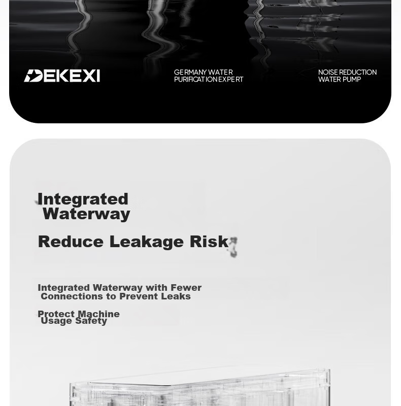 DEKEXI German Water Purifier for Home Kitchen, Pre-Filter for Tap Water, Ultrafiltration Water Purification System, Stainless Steel Water Filtration Device, Faucet 19