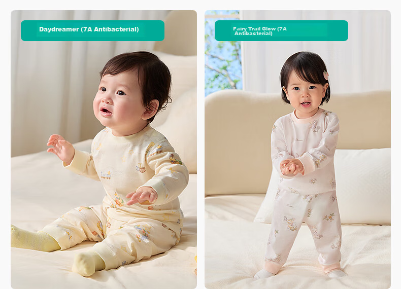 PurCotton Baby Clothes Children's Summer Outfit, Boys And Girls Separate Short-Sleeve Set, for Ages 1-3, Sweat-Absorbing Toddler Clothing 31