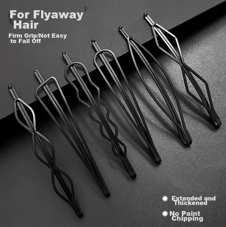 LiQing Black Small Hair Clip Bobby Pins [24 Pieces] Invisible Hair Clips for Bangs and Side Hair Styling 1