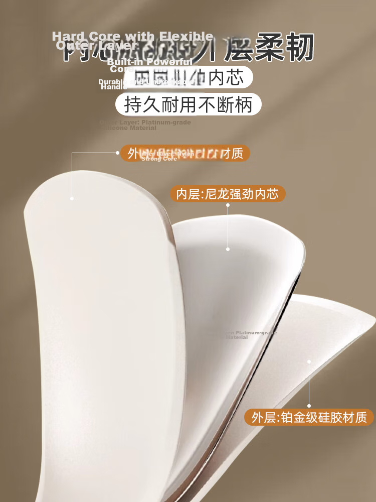 Banwu Life Silicone Spatula Set Silicone Kitchen Utensil Set Food Grade High Temperature Resistant Spatula and Spoon Set Kitchen Spatula and Spoon Set 10