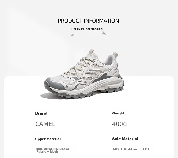 CAMEL [Buyu PRO] Outdoor Hiking Shoes for Men And Women, Breathable Casual Shoes, Non-Slip Wear-Resistant Sports Footwear 11