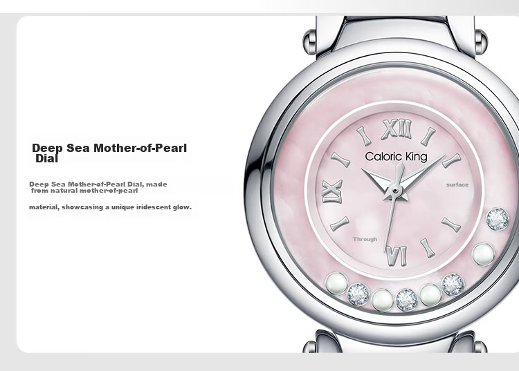 Caloric King Palm Pearl Elegant Fashion Simple Steel Band Women's Quartz Watch Birthday Gift for Girlfriend 4