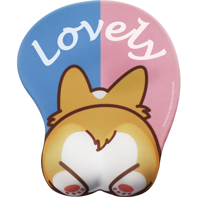 EXCO Corgi Silicone Mouse Pad Wrist Rest, Large Thick Cute Anime Cartoon Wrist Support Mouse Pad for Women, Mouse Pillow Hand Wrist Pad Gaming Desk Mat 14794