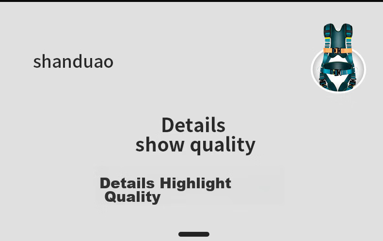 SHANDUAO High-Altitude Five-Point Full-Body Safety Harness New National Standard Air Conditioning Installation Outdoor Climbing Safety Rope Set AD9071 Mother and Child Buckle Separate Safety Harness 9