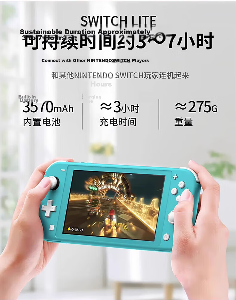 Nintendo Switch Lite Mini Handheld Console Singapore Edition Lightweight Portable Easy-to-Use Gaming Handheld Blue 4