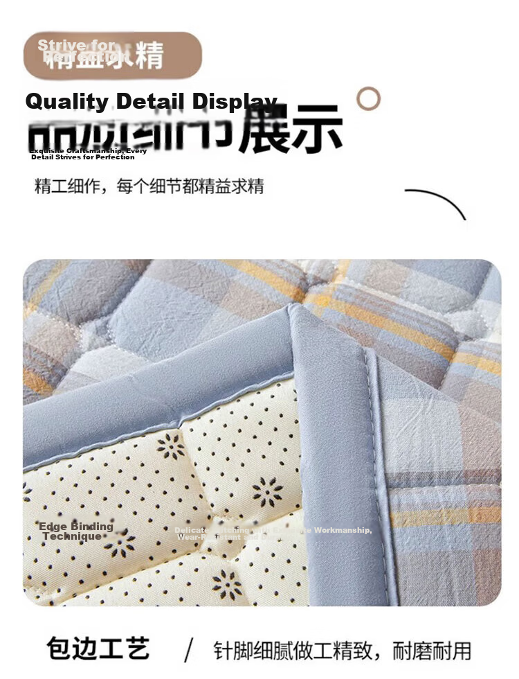 Wuyinliangpin Class A Cotton Mattress, Antibacterial Bed Cover, Foldable, Double Bed for Home Use, 1.8*2 Meters 11