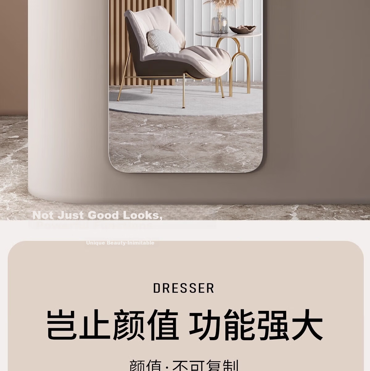Qianxihuafu Full-Length Mirror, Wall-Mounted Dressing Mirror, Self-Adhesive for Home And Bedroom Use, Makeup Mirror, Hanging Adhesive Fitting Mirror, 50*150 Cm 3