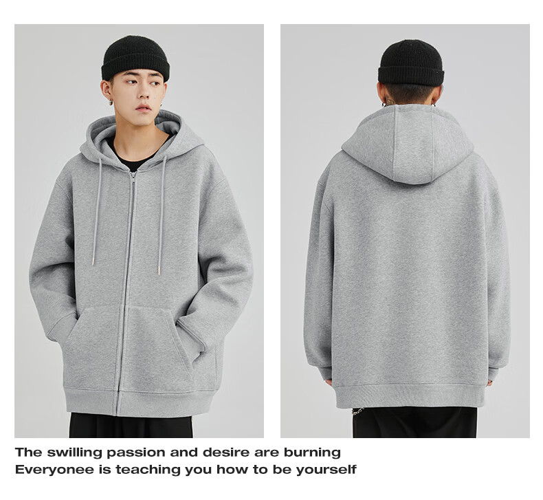 JEANSWEST LIFE Men's Levi's Hooded Jacket Spring and Autumn Thick Breathable Zipper Top Youth Street Fashion Clothing 4