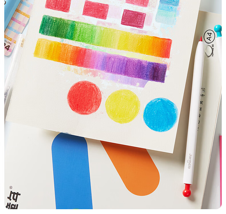 Melo Childhood Small Colorful Automatic Oil-Based Colored Pencil Refill Erasable Children's Colored Pencil Drawing Art Student Kindergarten Primary School Beginner Replacement 24-Color Drawing Pen 16