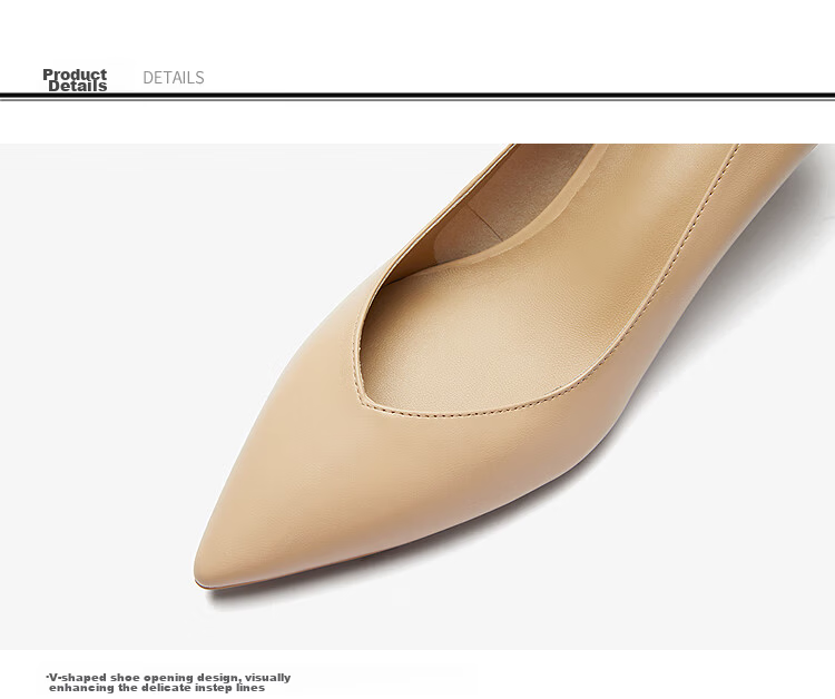 Laird & Sand 26 Spring Summer Fashion Elegant Commuter Low-Cut Stiletto Pumps Women Single Shoes 6M52301 Off-White OWK 38 7