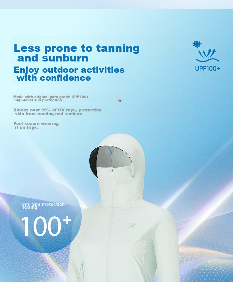 Xtep Mianmian Ice 4.0 Women's Sunscreen Jacket 2026 Summer New Outdoor Original Yarn Ice Silk Skin Jacket Lightweight Breathable Coat 4