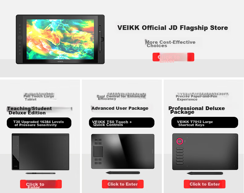 Huike (VEIKK) HK1060 Huike Digital Stylus, 10x6 Inch Dual Dial Encoder, 16K High-Pressure Low-Latency, Can Connect to Computer And Mobile Phone Drawing Board, Handwriting And Signature Pad 1