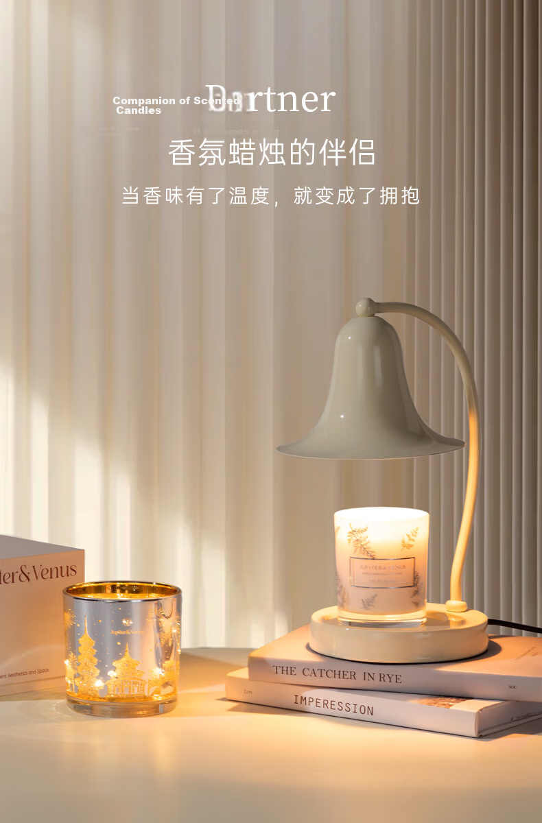 Jupiter & Venus Lily of The Valley Scented Lamp, Indoor Fragrance Melting Wax Lamp, Flameless Diffuser, Aromatherapy Atmosphere, Birthday Gift, Wedding Present for Friends 4