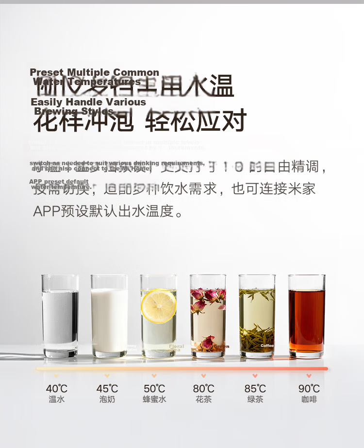 Mijia Xiaomi Smart Electric Kettle Pro 5L Household Water Dispenser Electric Hot Water Pot Milk Warmer Active Water Convection Air Cooling Water Level Monitoring 316L Stainless Steel Inner Tank 5