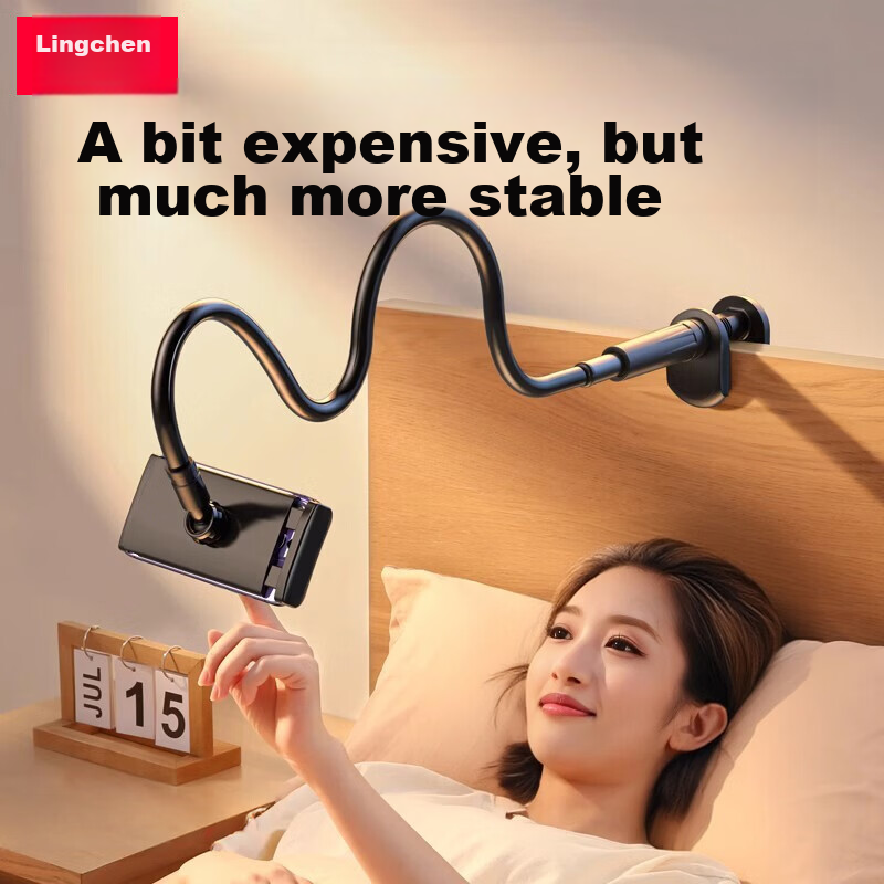 Lingchen Mobile Phone Holder Bedside iPad Tablet Lazy Stand Bed Clip Desktop Live Streaming Online Class Multifunction Adjustable Support Bracket
