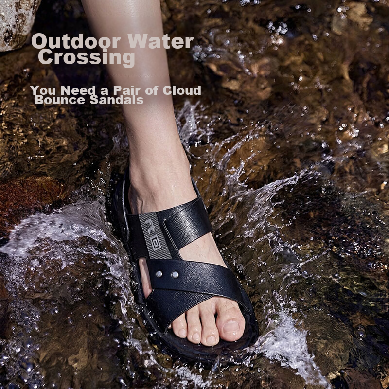 Warrior Men's Summer Casual Sandals EVA Outdoor Non-Slip Wear-Resistant Dual-Purpose Driving Slippers Black Size 44 3