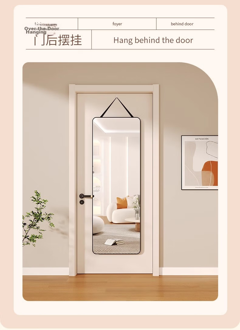 Xiaojiangcai Full-Length Wall-Mounted Dressing Mirror 40x150cm White for Home Bedroom Dormitory 19